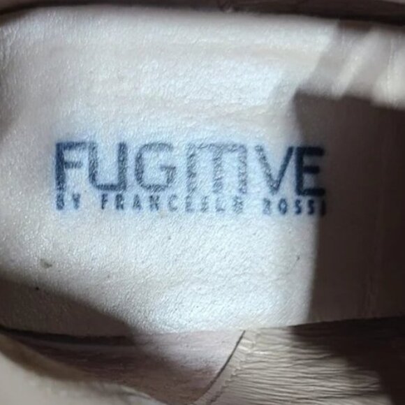 Fugitive by Francesco Rossi leather brown block heeled booties size 37 - Picture 4 of 4